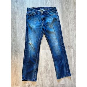 Distressed Calvin Klein Mens Jeans 33 x 30 Denim Straight